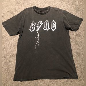 Anine Bing Bolt Logo Tee Charcoal (PRICE FIRM)